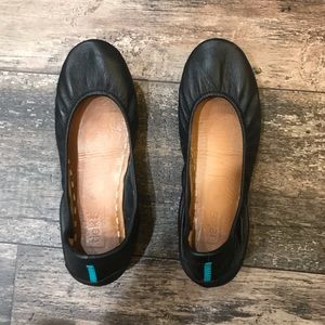 Size 9 matte black Tieks.